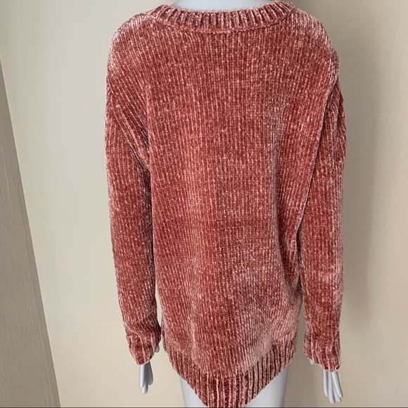 ORVIS Chenille Crewneck Sweater Pullover Pink Rose Classic Soft Warm Size L - Picture 11 of 14